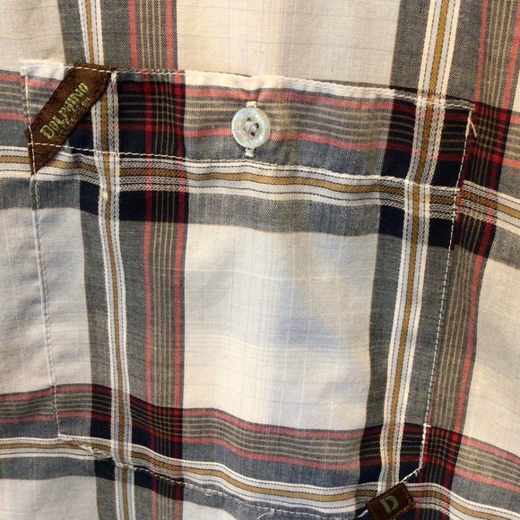 Dolphino Collection Mens Short Sleeve Blue Plaid Button Up Shirt Size XXL - Picture 3 of 9